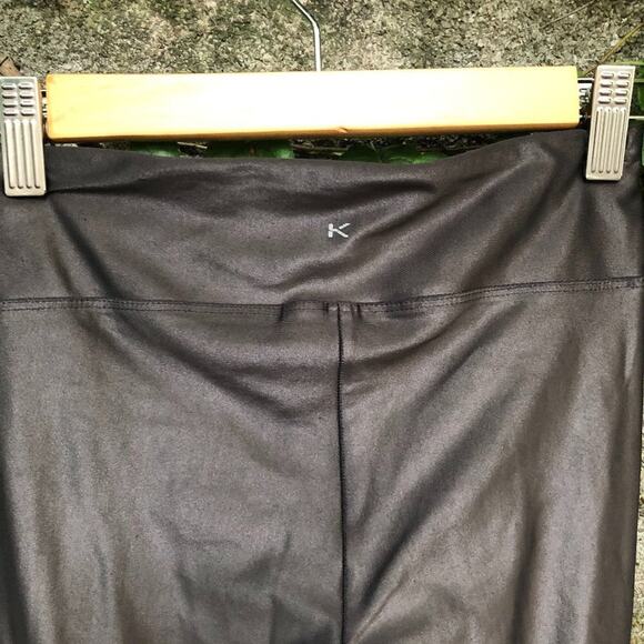 Koral Leggings Lustrous Midrise Silver Grey Crop Infinity Stretchy Small - Picture 4 of 7